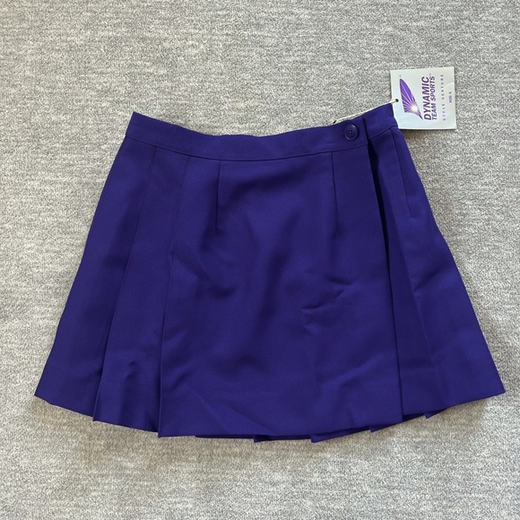 Vintage Dresses & Skirts - Vintage NWT Dynamic Team Sports Indigo Pleated Skirt Sz. S
